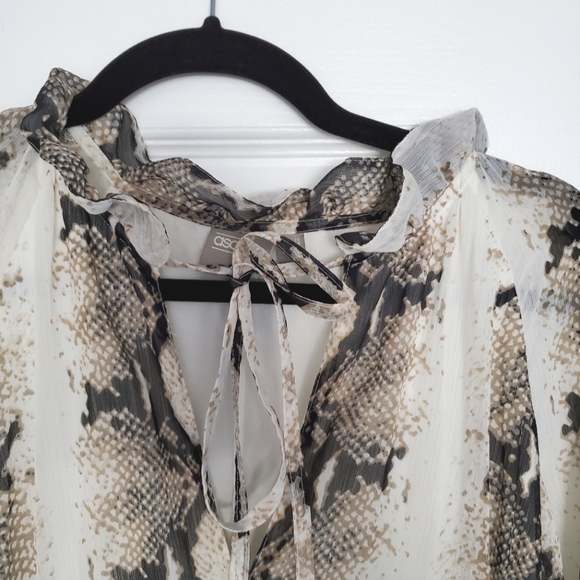 Asos Snake Print Flowy Midi Dress - Picture 4 of 7